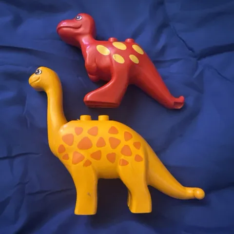 Lego Duplo Dinosaur Adult T-Rex & Yellow Brontosaurus Figures Vintage