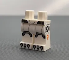 LEGO Minifigure White Legs Silver Belt Claws Knee Pads Series 29 Robot T Rex