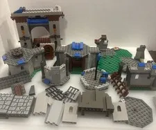 Lego - Misc Castle Pieces - Doors, Window, Octagon Base, Drawbridge