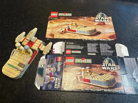 LEGO Star Wars: Landspeeder (7110) Instructions and Box (flattened) Retired