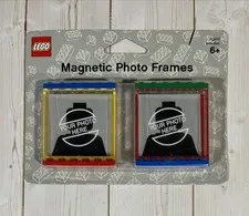 Lego Magnetic Photo Frames - 2008 2x2 Square Pictures Set Of 2 - New NOS Sealed