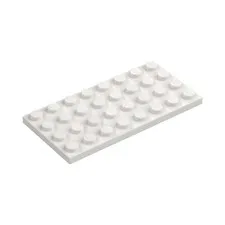 LEGO 21x White Plate 4 x 8 inv.591