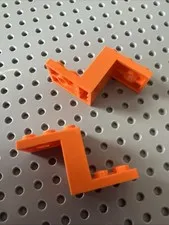 LEGO 6087 Orange Bracket 5 x 2 x 2 1/3 with 2 Holes 2pcs