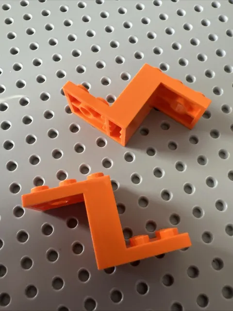LEGO 6087 Orange Bracket 5 x 2 x 2 1/3 with 2 Holes 2pcs