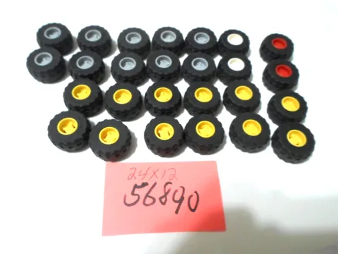 Lego 26 Tires 56890 24x12r Balloon and (6014)  WHEELS ASSORTED COLORS SEE LIST