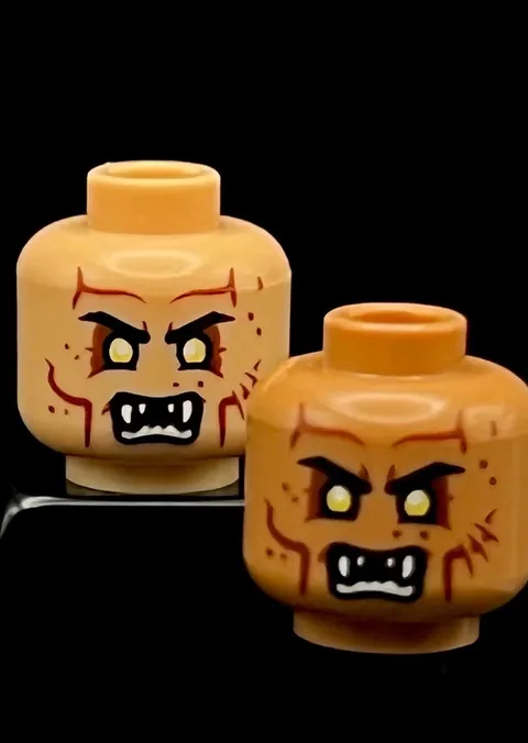 Lego The Lord Of The Rings Orc Misprint Minifigure Head Prototype Print Error