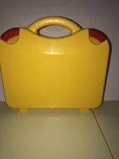 Lego Storage Carry Case Red & Yellow with Dividers