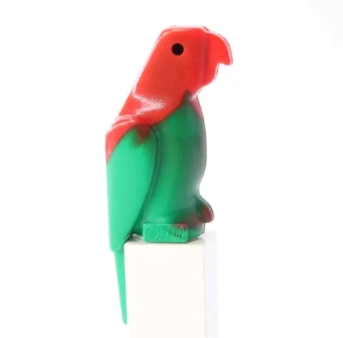 LEGO Green and Red Parrot Bird Minifigure Marbled Pirates 