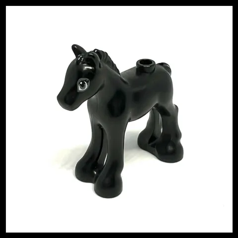 LEGO Black Baby Horse Foal Farm Animals Equastrian 2018