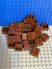 LEGO 2x2 Brown Bricks/Pieces Parts Bulk Lot - 30 Pieces (Plastic) Polybag