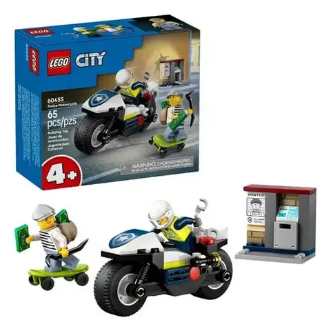 LEGO 60455 City Police Motorcycle Chase Building Toy for Kids NEW Sealed Package
