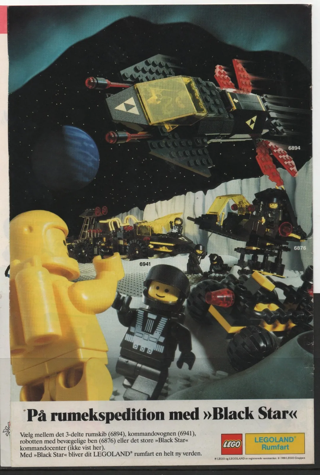 LEGO ADVERTISING INSERTS #  2-1155 # SPACE # 1988 #