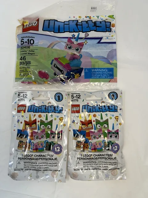 Lego Unikitty! Lot 30406 Roller Coaster Wagon 41175(2) Blind Bag Minifigures