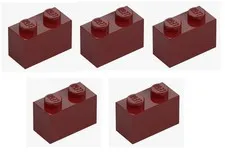 LEGO ® 5x brick 1x2 new dark red building block 3004 4539102 dark red standard brick