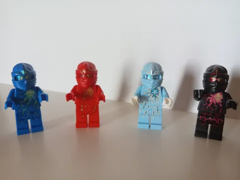 LEGO NINJAGO NRG, KAI, JAY, ZANE, COLE MINIFIGURES
