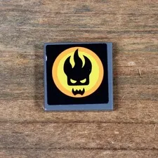 LEGO Gray Tile 2x2 Agents Dr Inferno Logo 3068pb0391 1 Piece
