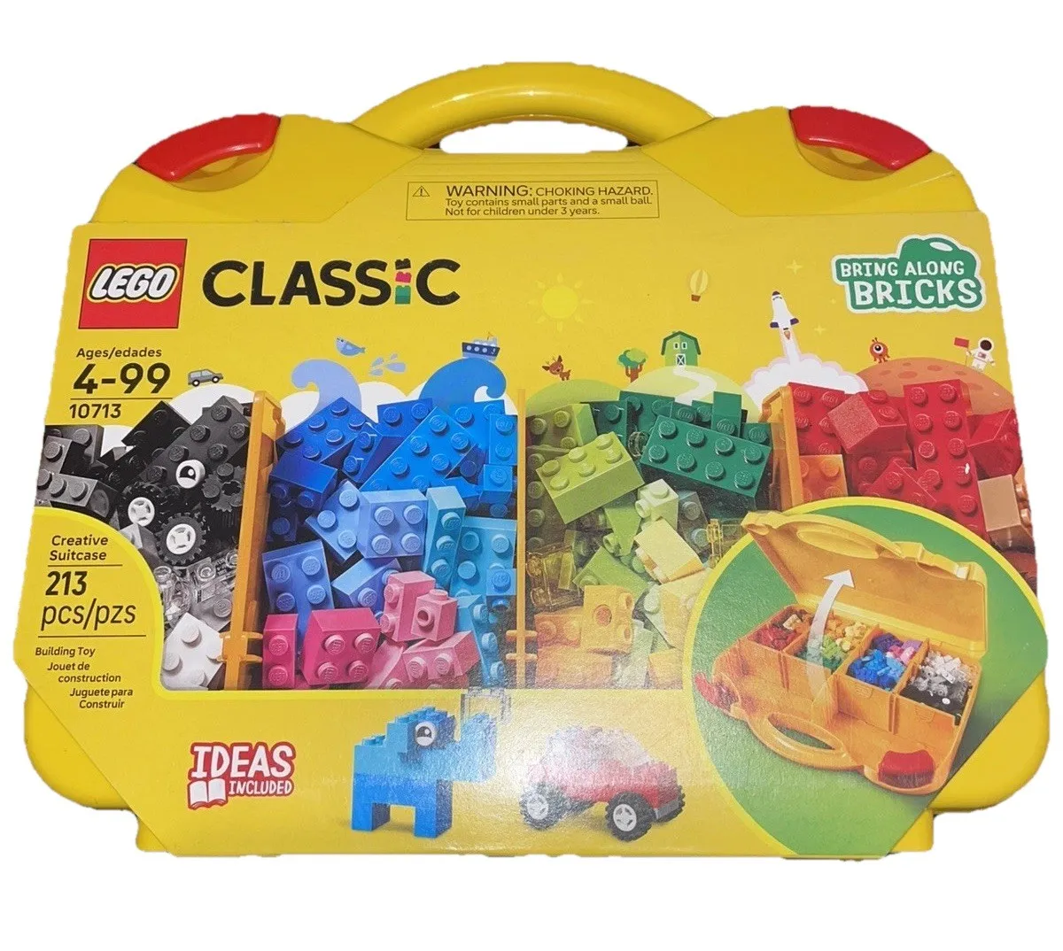 LEGO Classic Creative Suitcase 10713 Building Bricks Carry Case 213 Pieces