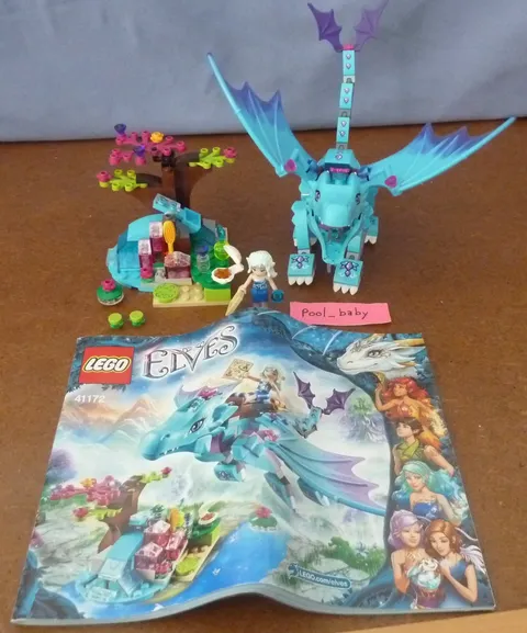 Lego Elves 41172 - THE WATER DRAGON ADVENTURE - Used - 100% COMPLETE - NO BOX