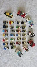 LEGO City Town Minifigures & Vehicles Lot - Police, Firefighters, Cars, Boats