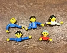 Vintage LEGO Homemaker Family Maxifigure Lot 1970s Figures ALL HAVE HANDS, HAIR