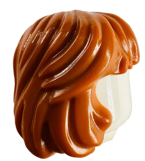 Lego Part 36037 Minifig HAIR Female Dark Orange Mid-Length Wig D16