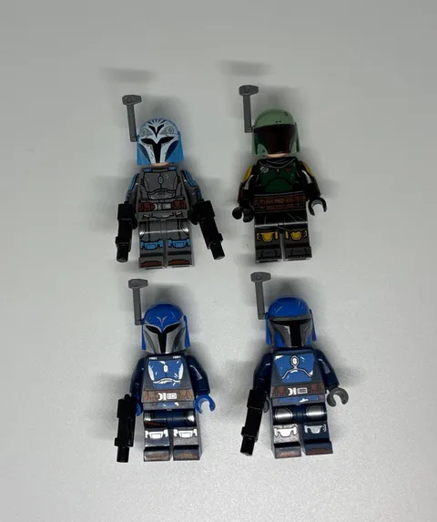 4 Rare Star Wars Lego Minifigures *PERFECT CONDITION* Only Mandolorian Lot