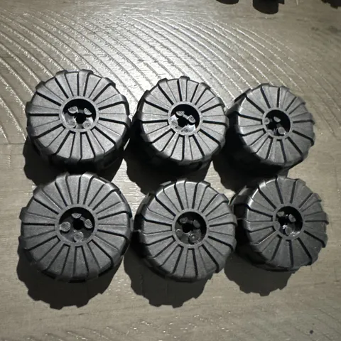 Lego Wheel Hard Plastic Large (54mm D. x 30mm). Lot Of 6. 2515