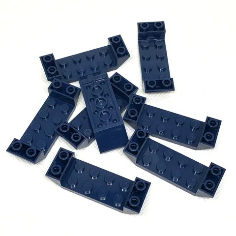 LEGO Parts - Dark Blue Slope, Inverted 45 6 x 2 Double 2 x 4 - No 22889 - QTY 8