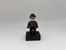 LEGO Nightwing minifigure Black Suit Red Chest