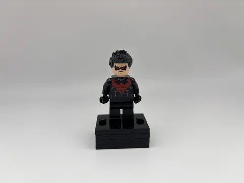 LEGO Nightwing minifigure Black Suit Red Chest