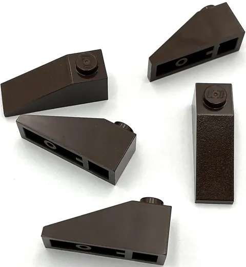 Lego 5 New Dark Brown Slopes Sloped 33 3 x 1 Parts