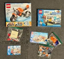 LEGO 4 Set Lot 7291 7286 3365 60012 City Creator Partial Incomplete W/ 2 Boxes