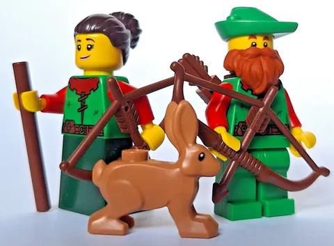 LEGO Castle Forestman girl MINIFIGURE rabbit knights Viking 31168 10305 10332