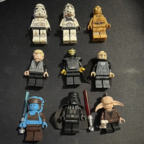 LEGO Star Wars Minifigure Lot (9) Darth Vader + C-3PO Mixed Lot