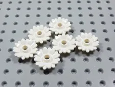 LEGO Lot of 6 White Flowers Daisy Plants Minifig BQ