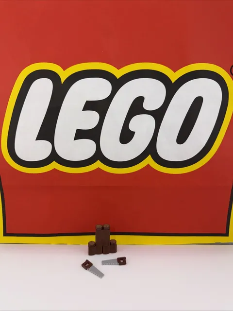 ☀️NEW LEGO  Minifigure 2 Utensil Tool Saw with Reddish Brown Handle Pattern wood