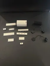 LEGO Vintage Electric Brick Lot +White Electric 9V Battery Box (W/o Battery)
