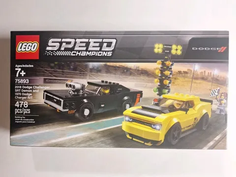 LEGO Speed Champions DODGE CHALLENGER & CHARGER 478pc 75893 NEW 3 Minifigs B118