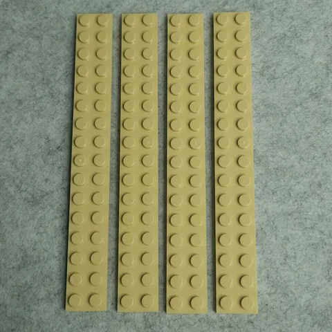 LEGO 4282 Plate 2 x 16 Tan x4 Genuine