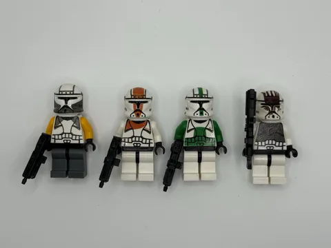 Custom Lego Star Wars TCS/Classic Clone Commanders Delta Squad Decaled