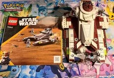 LEGO Star Wars Republic Fighter Tank 75342 Complete w/ Minifigs, Manual, No Box