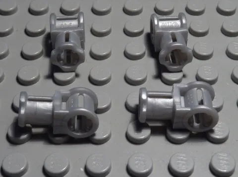 Lego Technic Connectors 2x Cross Hole Matte Silver 4 Pieces