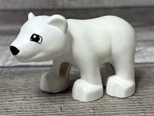 Duplo LEGO Baby Polar Bear Replacement Part Zoo Animal 531J0