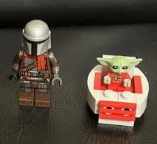 LEGO Star Wars Mandalorian Festive Din Djarin Grogu sw1170 sw1173 Holiday Advent