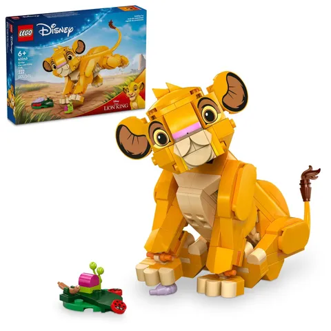 LEGO Disney Simba The Lion King Cub Building Toy - Collectible Play & Display Se