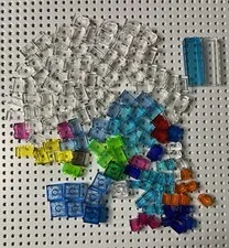 LEGO Translucent Bulk Lot 145 Mixed Color Bricks 1x1 1x2 2x2 3005 3004 3003