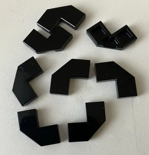 Lego 8x New Pieces Tile 2x2 Corner w/ Cut Corner BLACK #27263