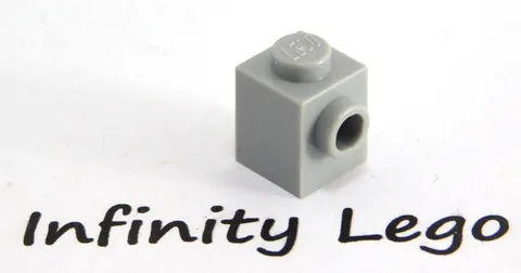 12 LEGO Light Bluish Grey Brick 1 x 1 with Studs on One Side (87087) - 12 Pieces