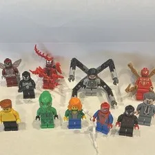 LEGO Marvel Spider-Man Minifigure Lot - Spider-Man, green goblin, Carnage, Etc
