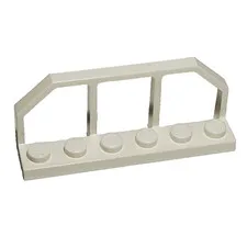 White Lego Ranch Hand Truck Bumper 6583 58494 1x6 with Train Wagon End / Fence
